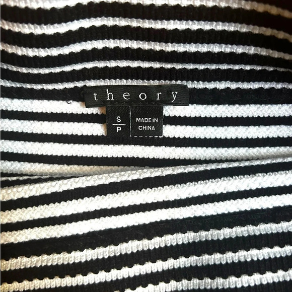 THEORY Charlot B Enchanted bandage mini skirt black white striped size Small Y2K - Picture 5 of 8